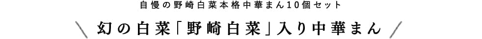 自慢の野崎白菜本格中華まん10個セット