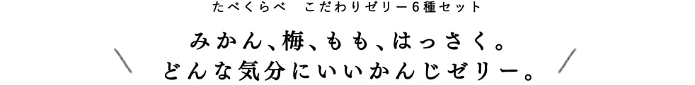 たべくらべ　こだわりゼリー6種セット