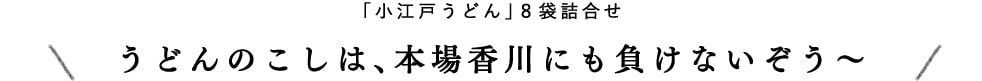 「小江戸うどん」８袋詰合せ