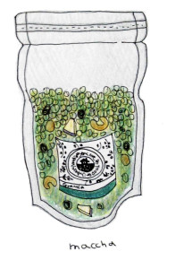 抹茶グラノーライメージイラスト