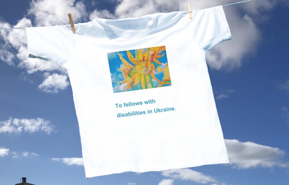ウクライナ障害者支援Tシャツイメージ